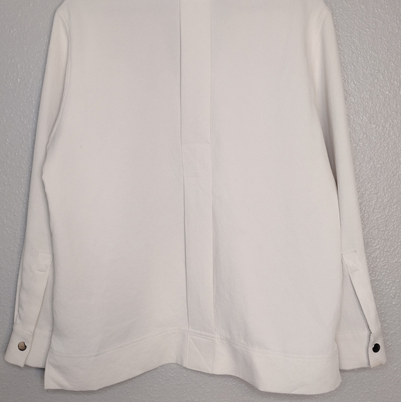 Reiss Women's Cream Minimalist Contemporary Twin Pocket Overhead Shirt Sz 6 - Picture 9 of 16